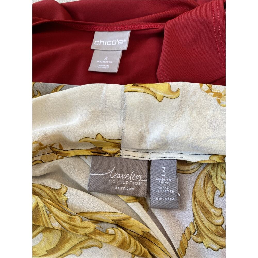 Chicos Size 3 US XL 14/16 Open Sheer Cardigan Travelers Tank Top Old Money Class - Picture 7 of 16